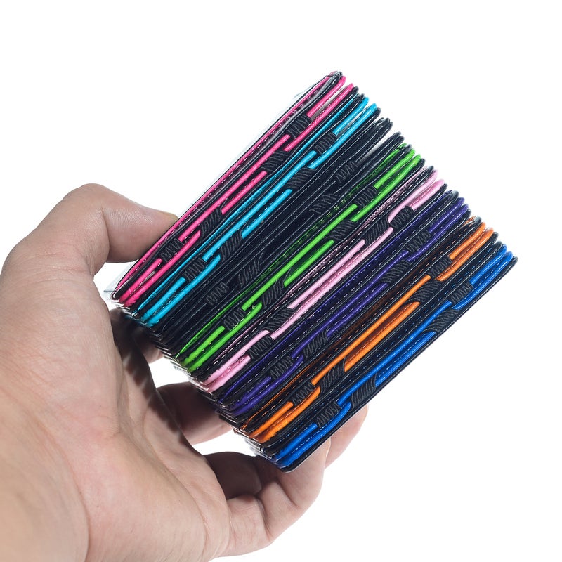 CKLT Men's Fashion Magic Money Clip Leather Minimalistic Slim Wallet Purple - Image 5